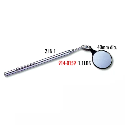 2 in 1 38 Diameter Mirror Telescoping Inspection Mirror MAGNETIC 200-700mm LENGTH Inspection Mirror