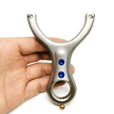 Traditional Flat Skin Stainless Steel Catapult Fork Top Card Single Card Ball Fast Pressing Clip Catapult Slingshot