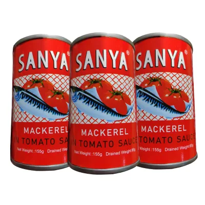 Mackerel Canned Seafood Snacks Instant Food Outdoor Picnic 155g Can Fish High Protein Canned Food Solid 93% Emergency Food