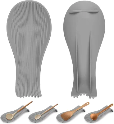 Dishwasher Safe Silicone Spoon Rest Utensil Holder for Stove Food Grade Silicone Holder for Spatulas , Ladles , Tongs