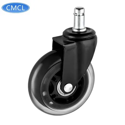 CMCL 3 Inch Pu Office Chair Caster Wheels Locking Chair Wheel Silicone Caster