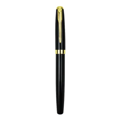 Luxury Steel Rollerball Pen Business Gift Custom Engraved Logo Roller Ballpoint Pen Ad Banner Promotional Metal Signature Pen