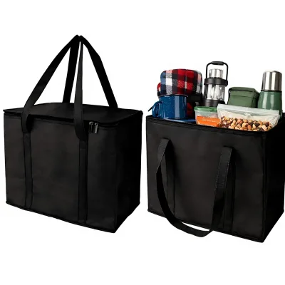 Extra Large Insulated Grocery Bags Collapsible Cooler Bags with Zipper Multi-Purpose Insulated Tote Bags for Shopping Camping