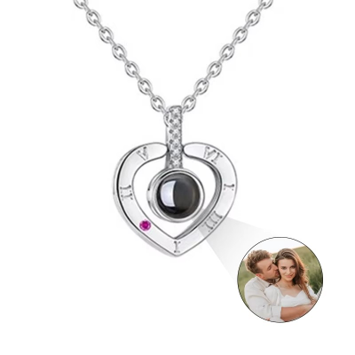 100 Different Languages I Love You Pendant Projection Necklace Wedding Valentine's Day Love Memory Titanium Steel Necklace