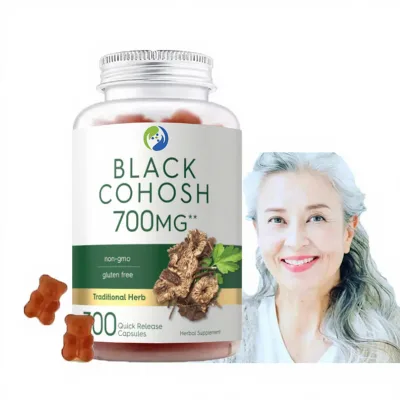 OEM Organic Black Cohosh Root Extract Menopause Health Supplement Black Cohosh Gummies for Women