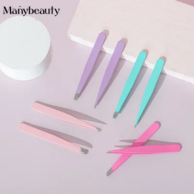 Wholesale Customization Eyebrow Clip Tweezers Stainless Steel Tweezers Eyebrow Trimming Beauty Tool Eyelashes