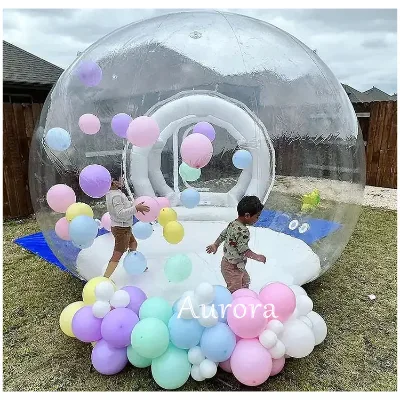 Hot Selling Custom PVC Bubble Tent House Soft Play Inflatable Jump 1-Year Warranty