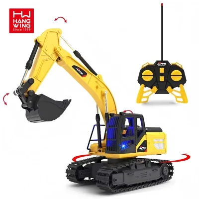 New Model App-Controlled Plastic RC Excavator Toys 30m Range 12 Channels Lights Sounds-Electric Powered Construction Toy for