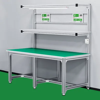 Aluminum Desk Workbench Industrial Aluminum Profile in Workshop Anti-static ESD Industrial Workbench Worktable With Drawer