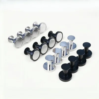 China Manufacturer Wholesale Magnetic Holder Black Magnet Plastic Coated Neodymium Magnet Metal Push Pins