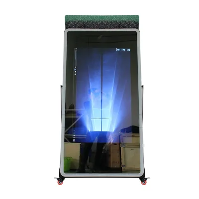 Professional 43" Vertical Touch Screen Selfie Photobooth with LED Flash & Mini Computer