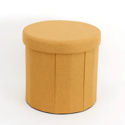 Foldable Storage Ottoman with Removable Cover Modern Design for Bedroom Use