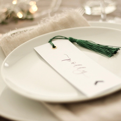Custom Natural Elegant Designs Bookmark Wedding Place Cards
