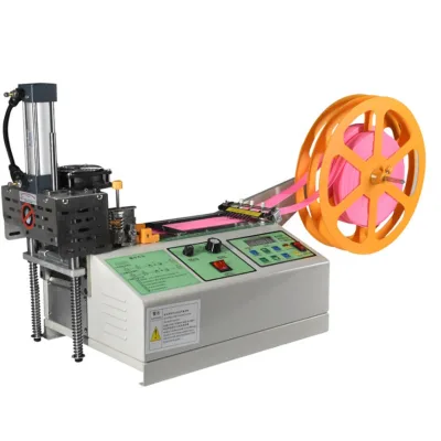 Automatic Collecting Material Cold and Hot Cutting Zipper Threaded Belt Elastic Band Webbing Computer Tape Cutting Machine