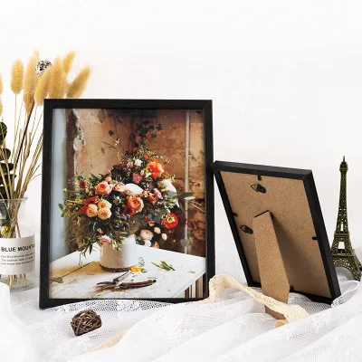 Wholesale Hot sale black and white veins home decoration Minimalist plastic photo frame