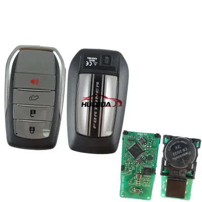 For Toyota Fortuner Original 3+1 Button Remote Key With 434mhz With AES 4A Chip
