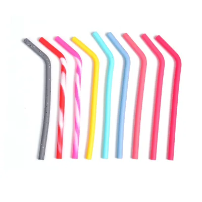 Silicone Drinking Straws Eco-Friendly Kitchen Set Multi-Function Customizable High Quality Hot Selling