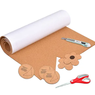 Self Adhesive 3M Adhesive Backed Cork Sticker Paper Die Cut Customized Cork Pad Dots Discs Circles Decoration for Furniture
