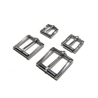 20mm 25mm 30mm 38mm 304 Stainless Steel Roller Buckle Single Prong Belt Buckle for Men's Leather Belts