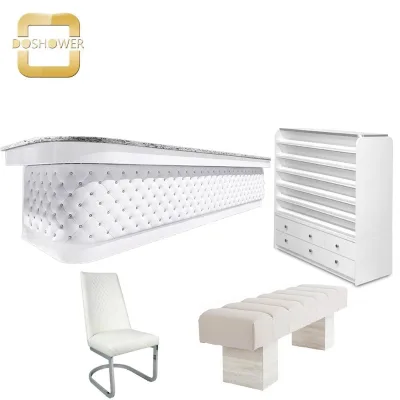 Modern Nail Bar with Nail Manicure Table and Polish Display for Wholesale Custom Nail bar Have Innovative Features