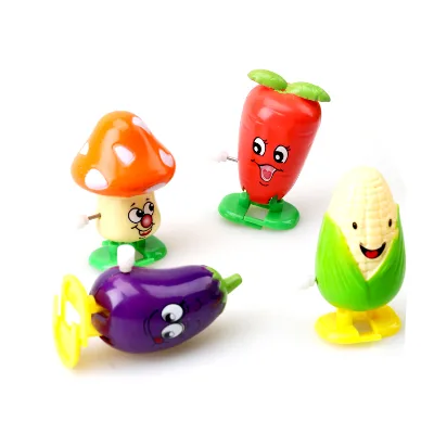Funny Vegetables & Fruits Wind up Toy Funny Cute Mini Clockwork Toy for Kids Gift Jump Wind up Toy