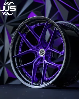 JJSEES High Quality 2 Piece Carbon Fiber Wheels Lightweight Rims Racing Conversion Wheels Alloy Forged Carbon Fiber Wheels