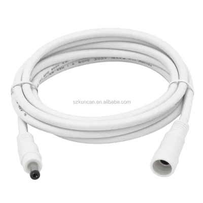 Bare Copper DC Connector Cable Power Adapter Plug Female 2.1x5.5mm PVC Insulation for CCTV Camera