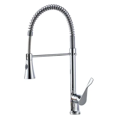High Quality Modern Design Kitchen Bathroom Faucet Adjustable Stretch with Pull Down Spray Brass Material Ceramic Valve Core