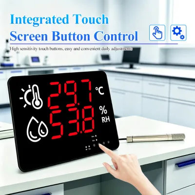 Digital Thermometer Hygrometer With External Metal High Temperature Probe RS485 Modbus Transmitter for Environmental Monitoring