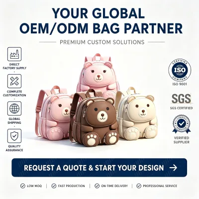 Toddler Kids Preschool Waterproof Anti-Theft Durable Zipper Backpack 3D Cartoon Animal Design Preppy Style Mini School