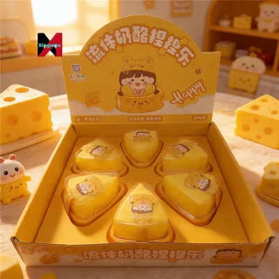 Simulation Food Fluid Cheese Decompress Squeeze Toy Venting Magic Slow Rebound Squeeze Stress Wholesale