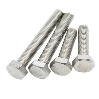 Stainless Steel Hex Bolt Grade 4 UNC Thread with Zinc Plated Finish Fujinrui Brand Model 4*25 Made in China Factory Hot Sale