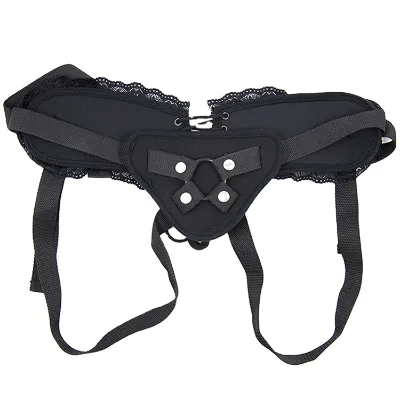 Lace Bondage Strapon Dildo Pants With O-ring Adjustable Corset Style Harness Lesbian Sex Toy