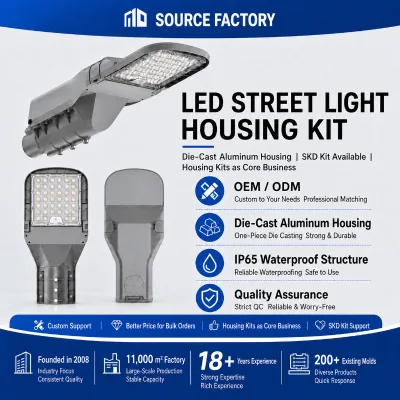 Outdoor Street Lamp Shell 100w Die-cast Aluminum SKD Park Road Lighting Street Lamp Head Accessories