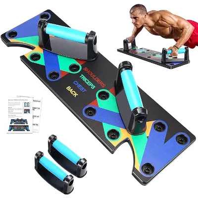 9 In-1 Push up Rack Board Home Workout Equipment Multi-Functional Push up Stands for Floor Exercise System Fitness Exercise