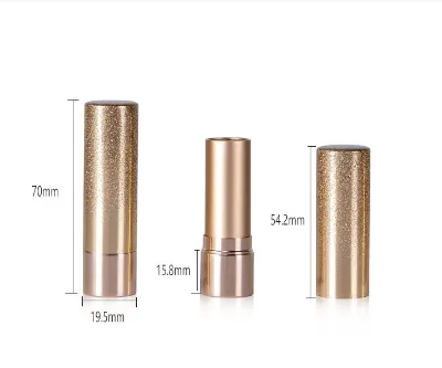 Wholesale Empty Lipstick Tube Stock Goods Lipstick Mold Lipstick Tube Luxury Rose Gold Round Shape Custom Lip Balm Container
