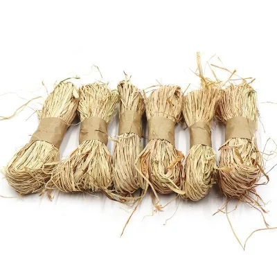 Sunjoy Whosale Custom Original Color Decoration Natural Raffia Rope