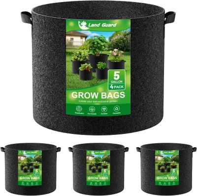 Handle Planting Sack Fabric Garden Grow Bags 5 Gallon,Non-woven Fabric Grow Pots,Growing Bags,Garden Planting Bag,Grow Bag