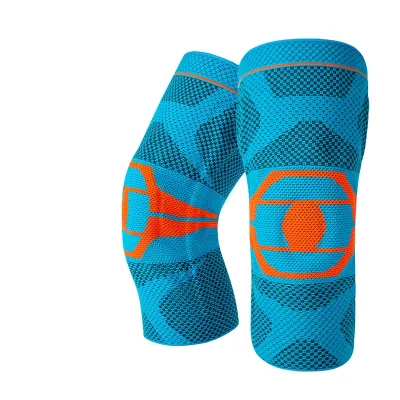 Multicolor Polyester Knitting Knee Brace with Silica Gel Pad Wholesale Sports Support Knee Protection