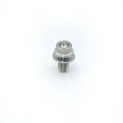 M8 Titanium gr5 titanium bolts 12 point flange bolt with washers for auto parts