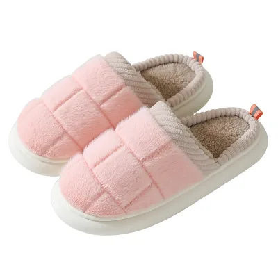 Cotton slippers Women Autumn & Winter Indoor Anti-skid & Warm Insulation Thick Soled Plush slippers Wholesale