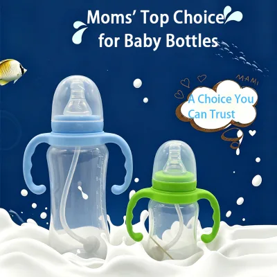 Wholesale BPA Free Baby Bottle Food Grade PP Material with Handles Anti Colic Slow Flow Factory Price OEM ODM Custom Logo