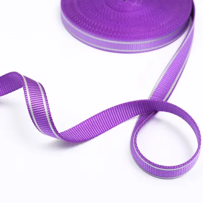 Reflective Thread Webbing Straps Band Belt for Garment Shoes and Pet Leash Widely Use