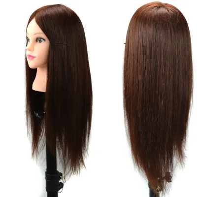 Training Head Hair Styling Manikin Cosmetology Doll Head Synthetic Fiber 22" Mannequin Head