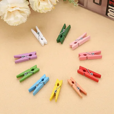 45 PCS Colored Wooden Clothespins Multi-Purpose Colored Clothes Pins for Crafts, Hanging Clothes, Laundry