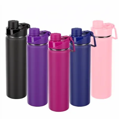 Stainless Steel Sports Water Bottle Leak Proof BPA Free Vacuum Insulated Double Walled Reusable 12-24 Hours Insulation