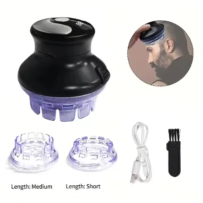 Professional Cordless Rotary Hair Clippers Rechargeable Electric UFO Hair Trimmer Machine for Men Circular Blades