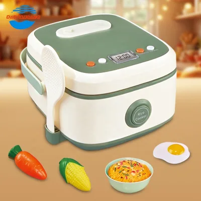 Children'S Pretend Play Kitchen Simulation Household Mini Home Set, Role Paly Steam Real Spray Rice Cooker Toy