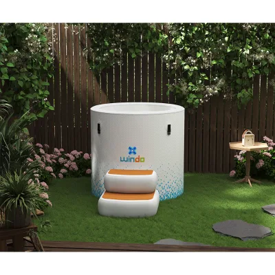 110Cm Round Inflatable Ice Barrel Cooling System Tub Ice Inflat Bath for Athletes