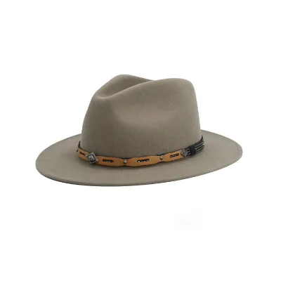 Huayihats OEM/ODM High Quality Sombrero Felt Fedora Hats Unisex With High-end Accessories